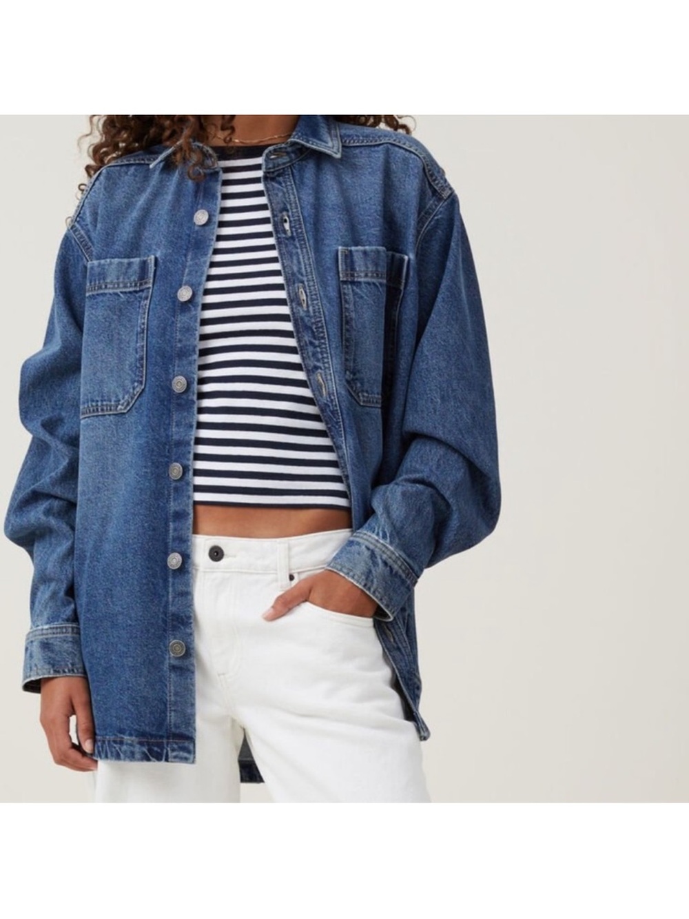 Cotton On Relaxed Blue Denim Jacket